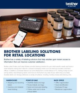 Brother Labeling Solutions for Retail Locations