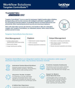 Workflow Solutions: Tungsten ControlSuite