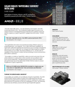GIGAIO BUILDS ‘IMPOSSIBLE SERVERS’ WITH AMD