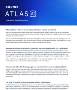 eSentire Atlas AI FAQ