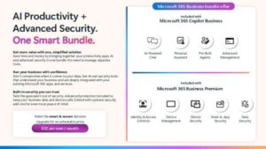 Bundle with Microsoft 365 Business Standard and Copilot Business+ Purview