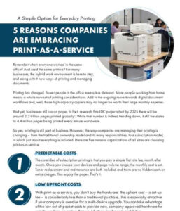 Embracing Print as a Service