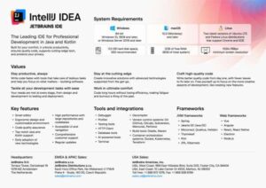 IntelliJ IDEA datasheet
